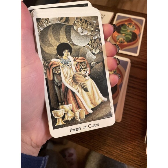 Tarot Of The Cat People 1985 Full Deck W/Instructions Karen Kuykendall Belgium - Picture 9 of 10